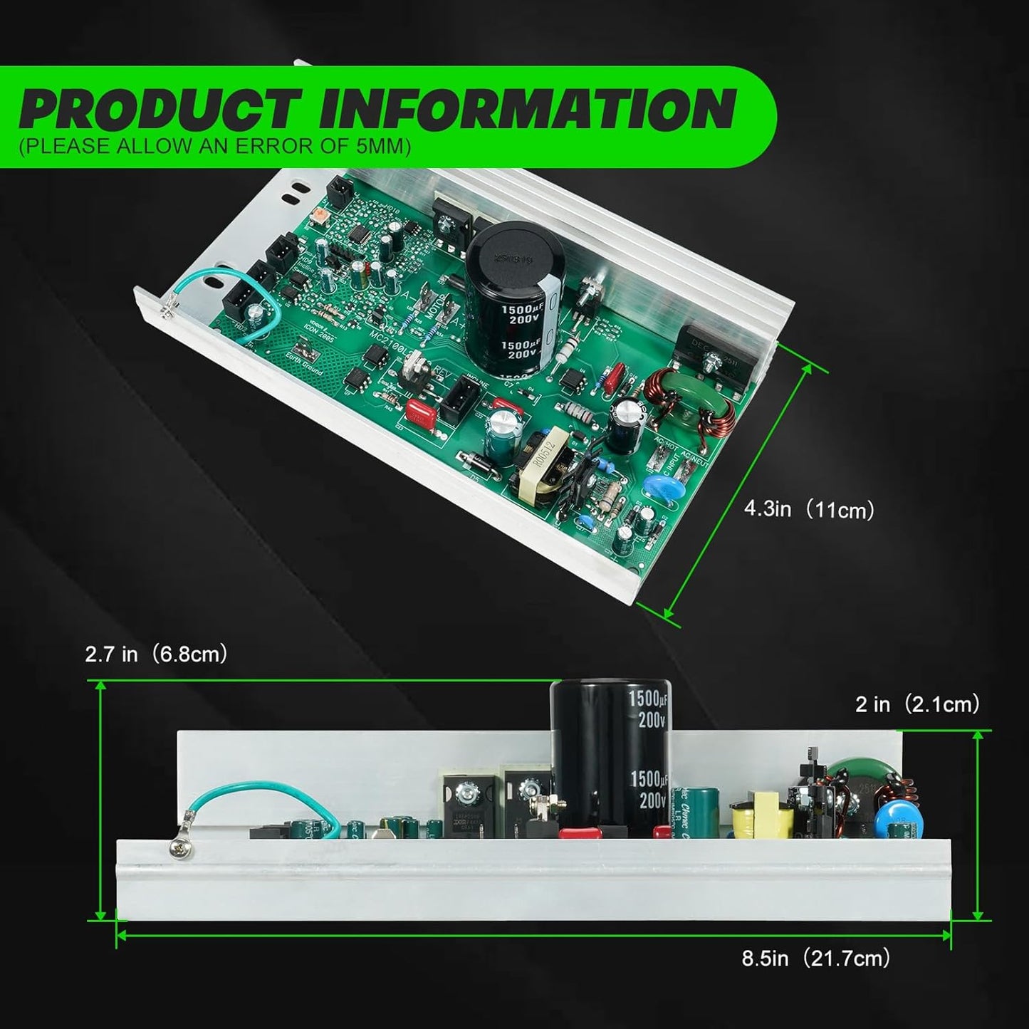 MC2100LTS-30 259522 Treadmill Motor Control Board, Treadmill Controller Motherboard Compatible with Epic, FreeMotion, Gold's Gym, Health Rider, ProForm, Reebok (Icon) Models