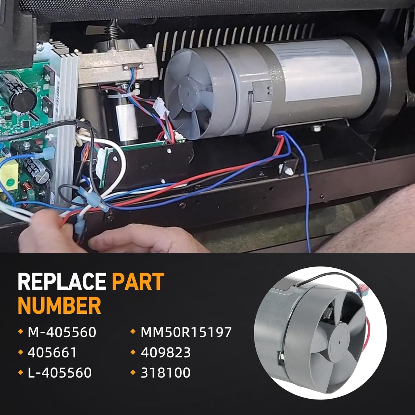 Treadmill DC Drive Motor with Flywheel, 3.0 HP 130 VDC 2238 Watts, M-405560 Fit for NordicTrack C 990/C 900 I/C 950I/C 910I/NT C 950I, for ProForm Performance 800I/THINELINE PRODESK/Power 795