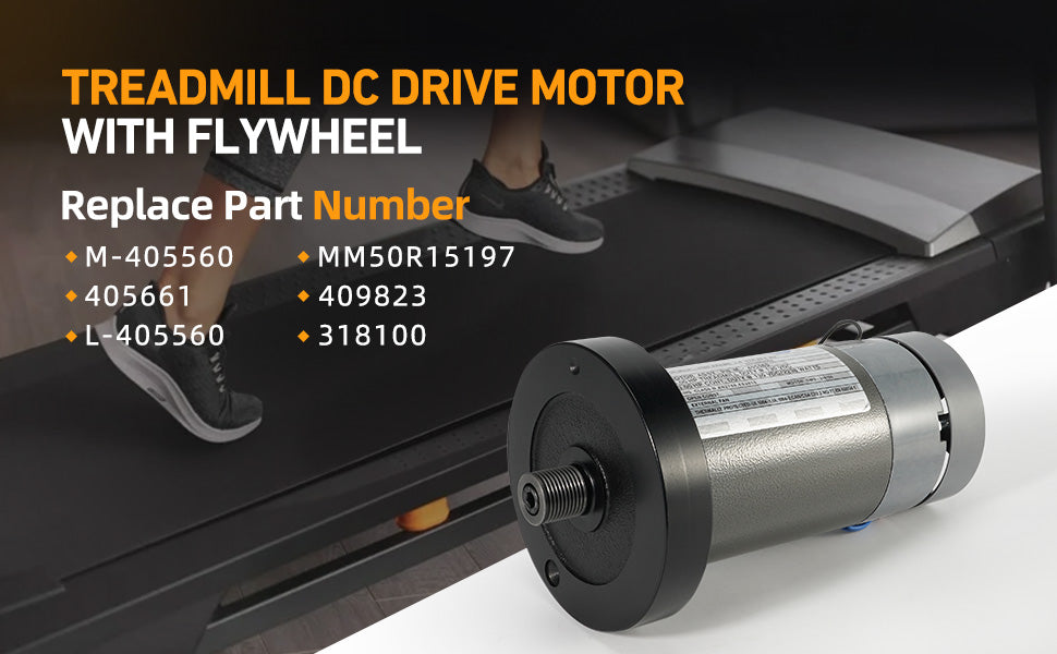 Treadmill DC Drive Motor with Flywheel, 3.0 HP 130 VDC 2238 Watts, M-405560 Fit for NordicTrack C 990/C 900 I/C 950I/C 910I/NT C 950I, for ProForm Performance 800I/THINELINE PRODESK/Power 795