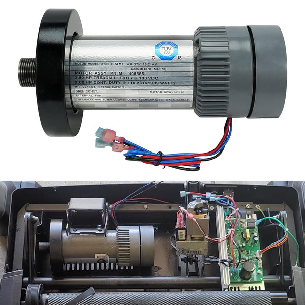 Treadmill DC Drive Motor with Flywheel, 2.80 HP 130V DC 1939W Replacement for NordicTrack & ProForm – Compatible with 314571, M-405565, 362190, 356334, 405618, 349568, C3364B4370M