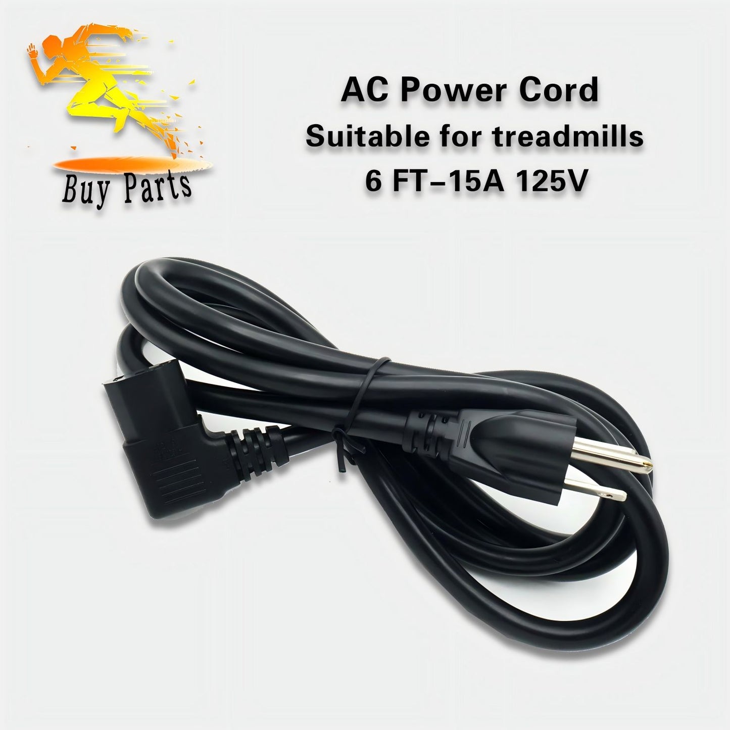 Treadmill AC Power Cord 6 FT-15A 125V