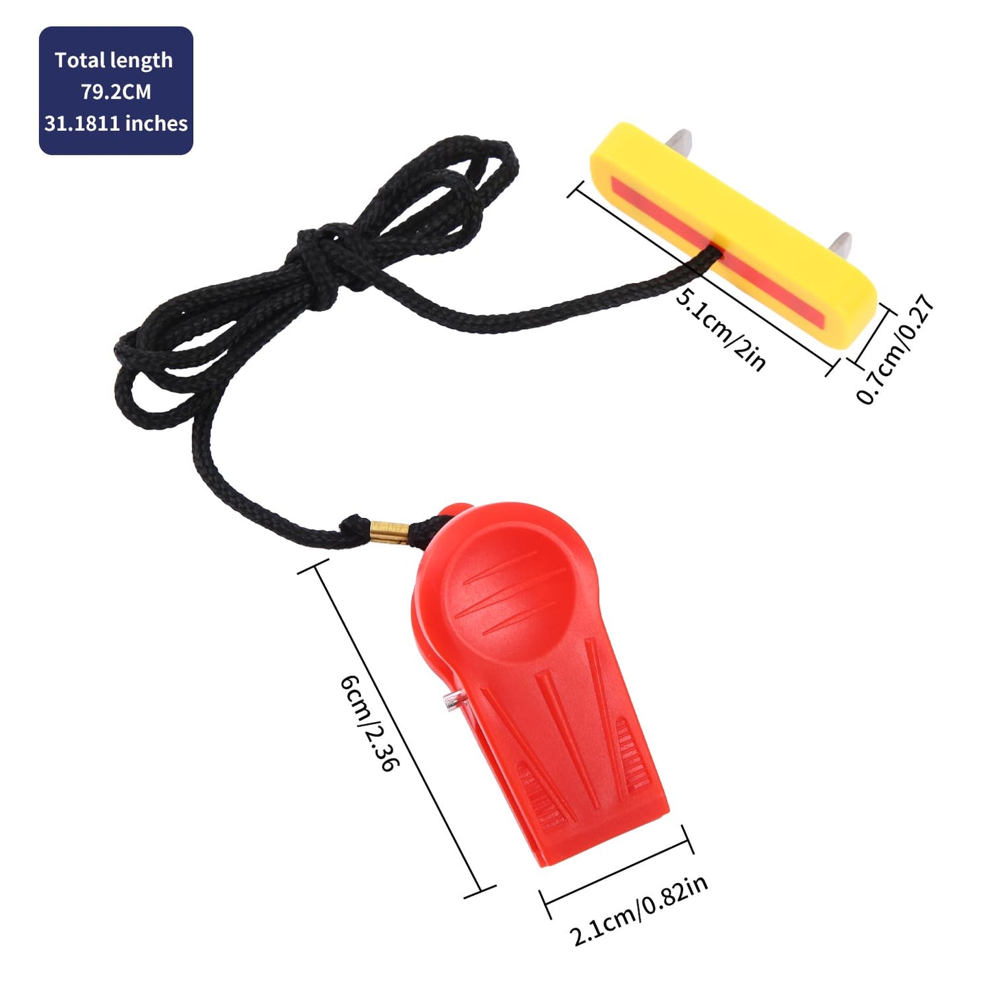 Treadmill Magnetic Lock Emergency Stop Treadmill Accessories, yellow