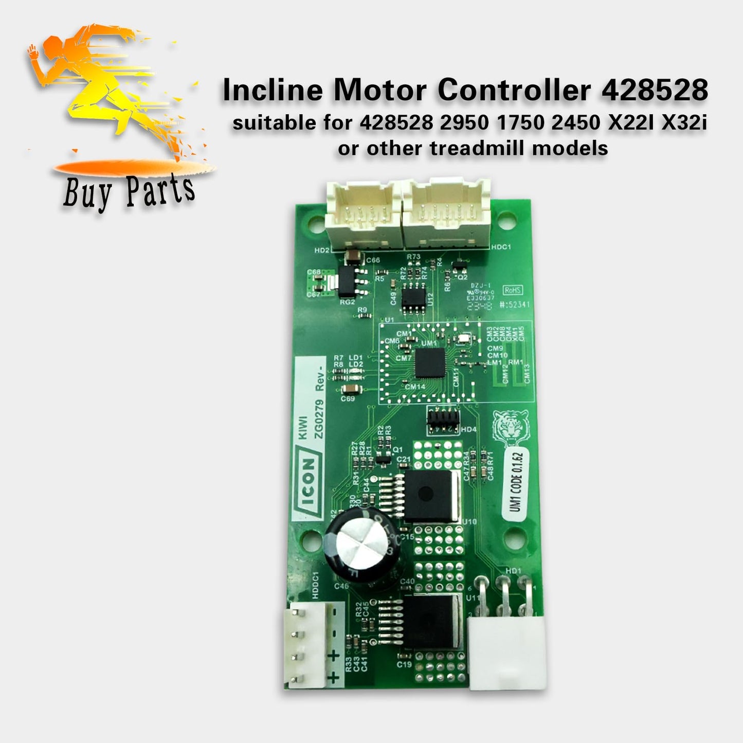 Generic Incline Motor Controller 428528 Kiwi ZG0279 Suitable for 428528 2950 1750 2450 X22I X32i or Other Treadmill Models, green