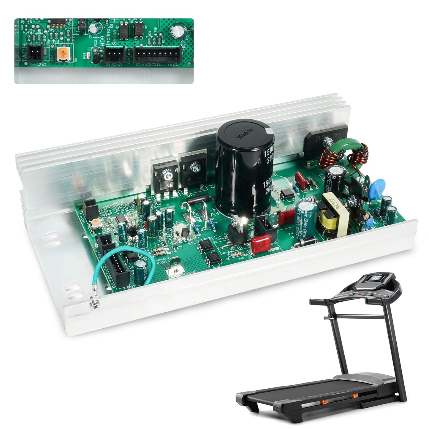 MC2100LTS-30 259522 Treadmill Motor Control Board, Treadmill Controller Motherboard Compatible with Epic, FreeMotion, Gold's Gym, Health Rider, ProForm, Reebok (Icon) Models